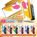 Bang King 60000 拋棄式電子煙｜LED 螢幕顯示 × 五檔冰度調節｜超長續航大容量・多款口味